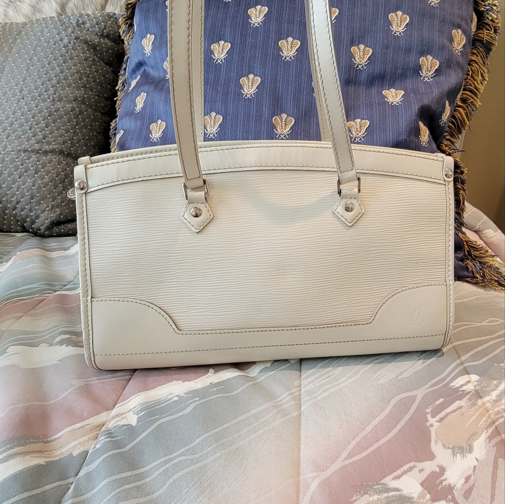 Louis Vuitton Ivory Epi Madeline Leather Handbag PM